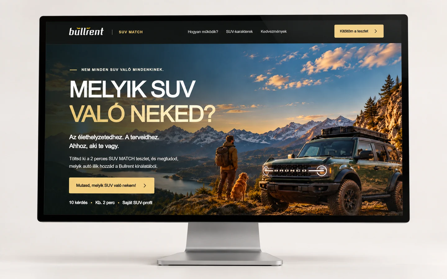 Bullrent és SUV Match: projektbemutató eszközön