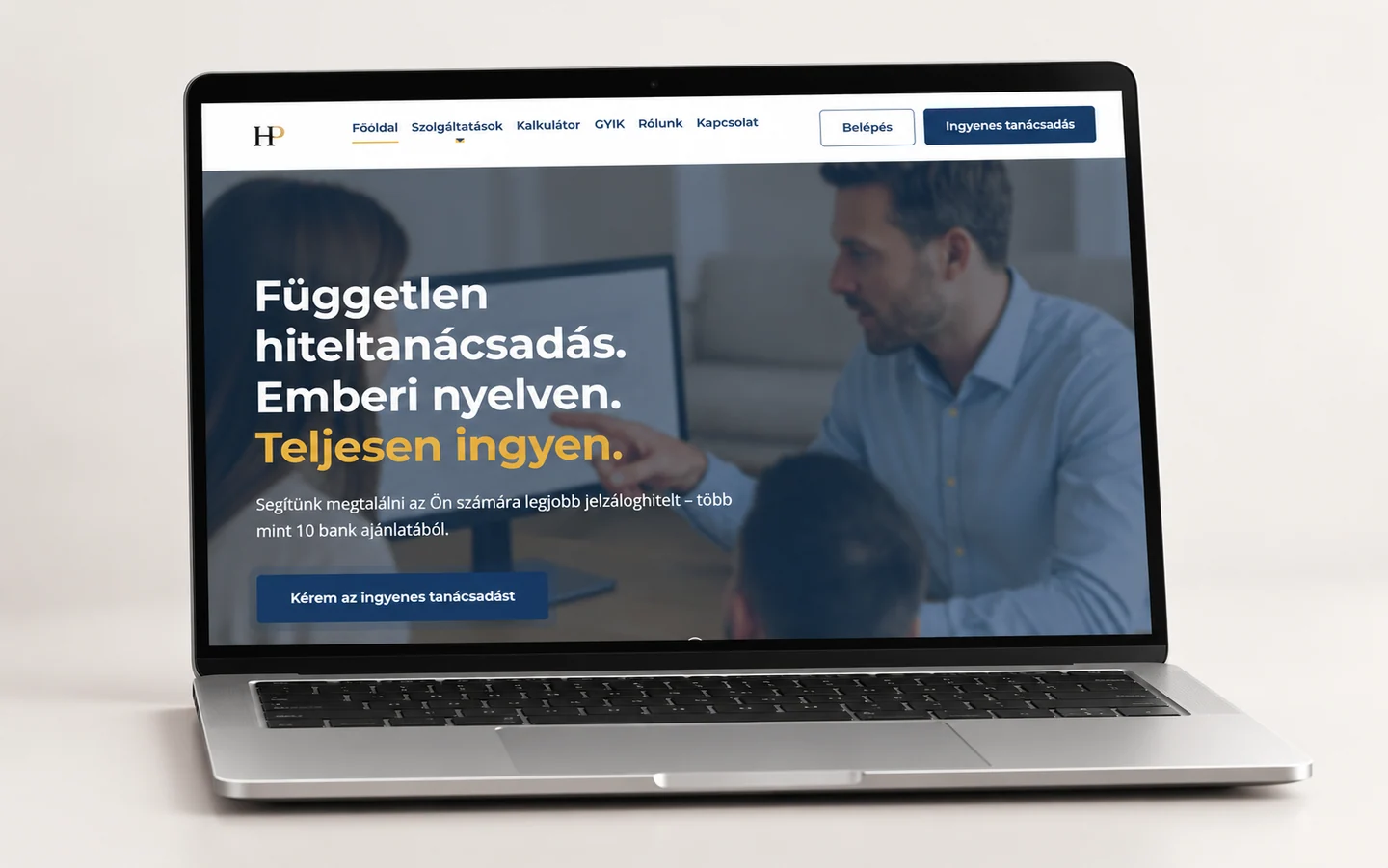 Hiteles Pénzügyes: projektbemutató eszközön
