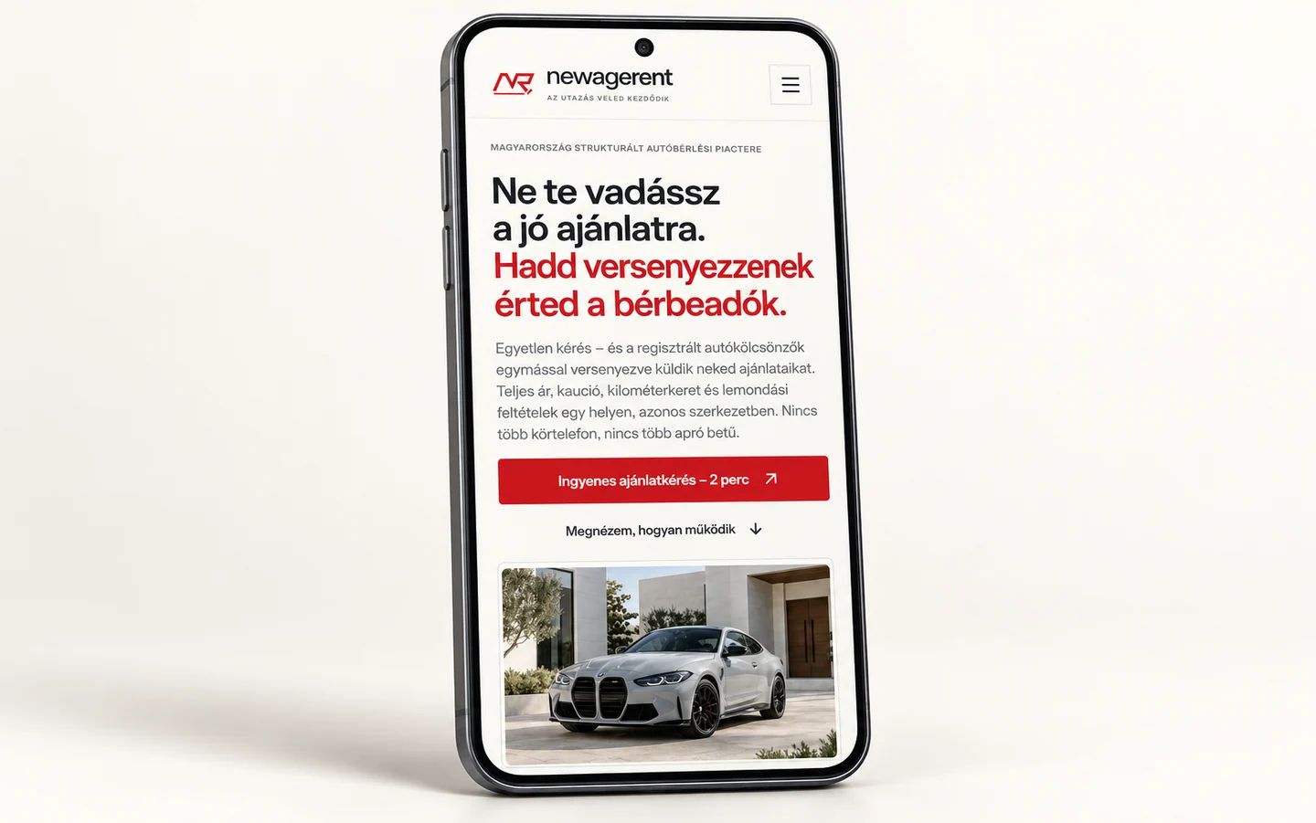 NewRent / NewAgeRent: projektbemutató eszközön
