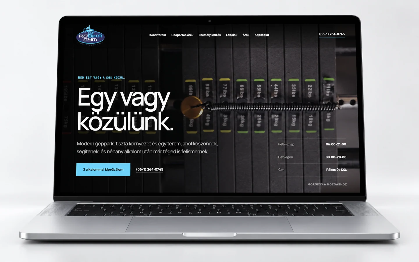 Robika Gym: projektbemutató eszközön
